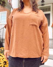 Load image into Gallery viewer, Curvy Back to Basics Long Sleeve Top in Copper