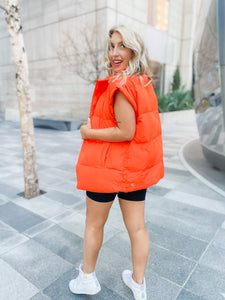 Watch out now puffer vest