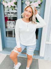 Load image into Gallery viewer, Waffle Knit Henley Top