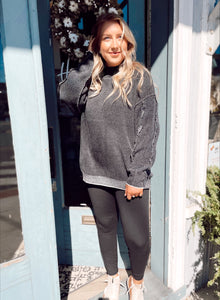 Step Into Chenille Sweater in Charcoal