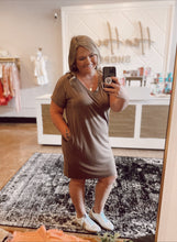 Load image into Gallery viewer, You Can Wear My Tee Dress in Brown