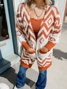 Tribal Eyelash Knit Cardigan