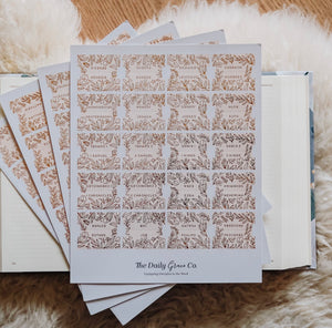 The Daily Grace Co - Gold Foil Bible Tabs - Light Peach