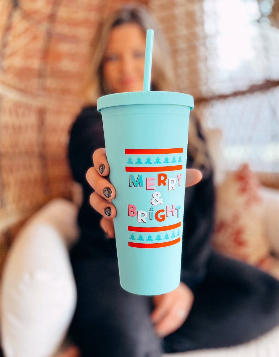 Merry and Bright Matte Tumbler