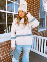 Load image into Gallery viewer, Winter palette striped brushed sweater