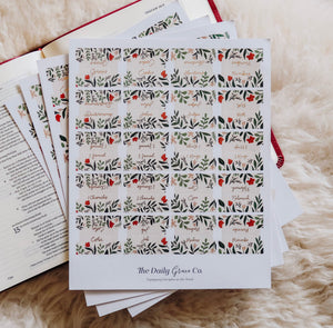 The Daily Grace Co - Rust Floral Bible Tabs