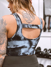 Load image into Gallery viewer, Tie Dye Ribbed Seamless Sports Bra