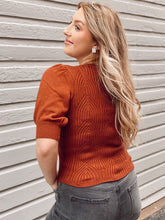 Load image into Gallery viewer, Long Story Short Sweater Top in Spice