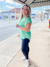 Load image into Gallery viewer, Washed Up Short Sleeve Top - Mint