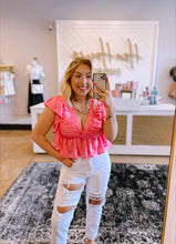 Load image into Gallery viewer, It&#39;s All In The Ruffles Top in Pink