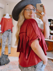 Business in The Front, Cowgirl in The Back Suede Top *FINAL SALE*