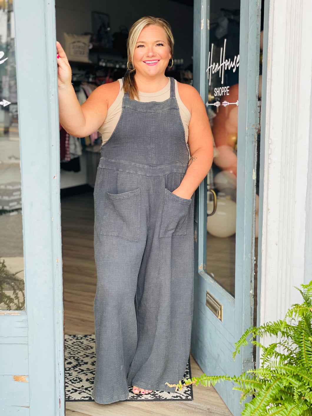 Jump for Joy Gauze Jumpsuit
