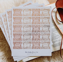 Load image into Gallery viewer, The Daily Grace Co - Gold Foil Bible Tabs - Dusty Pink