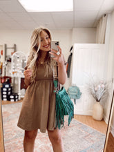 Load image into Gallery viewer, Peaks of autumn dress in mocha