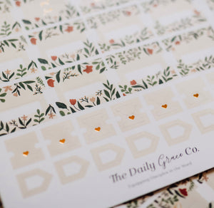 The Daily Grace Co - Rust Floral Bible Tabs