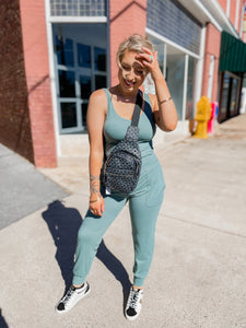 Buttery Soft Athleisure Joggers in Tidewater Teal