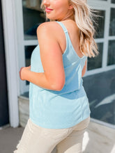 Load image into Gallery viewer, Feeling Alive Ribbed Tank - Aqua