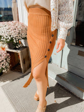 Load image into Gallery viewer, Take me back sweater skirt in toffee