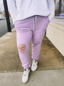 Steppin' Out Joggers in Lavender