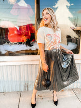 Load image into Gallery viewer, The Beverly Metallic Pleated Midi Skirt