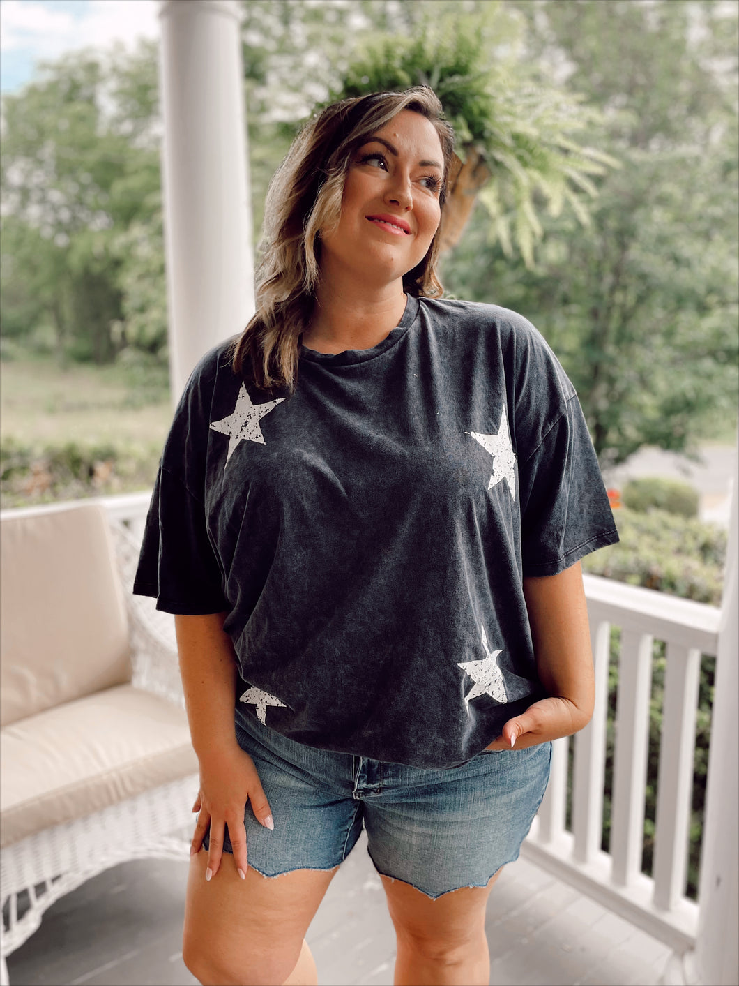 Written in the stars oversized tee in Navy