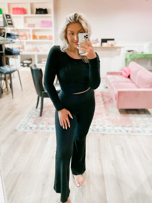 Sights To See Pants Set - Black