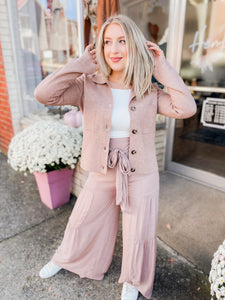 Downtown Shopping Day Jacket in Latte