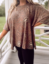 Load image into Gallery viewer, Pop of Paisley Poncho Top