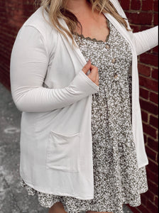 Curvy everyday simple slouchy cardigan
