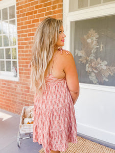 Stuck In The Moment Dress in Terracotta