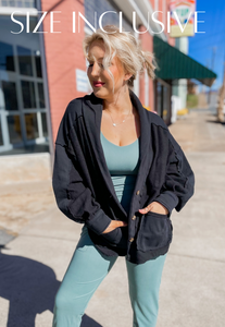 Meet Me By The Campfire Pullover in Black