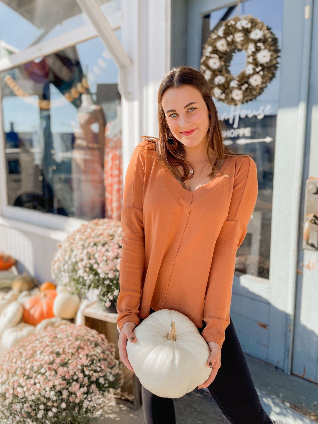 Fall is Calling Simple Top - Pumpkin