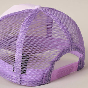 Here Comes Sunshine Trucker Hat - Purple