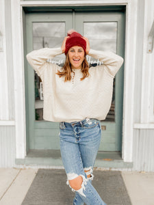 Sweet Cream Knitted Pullover
