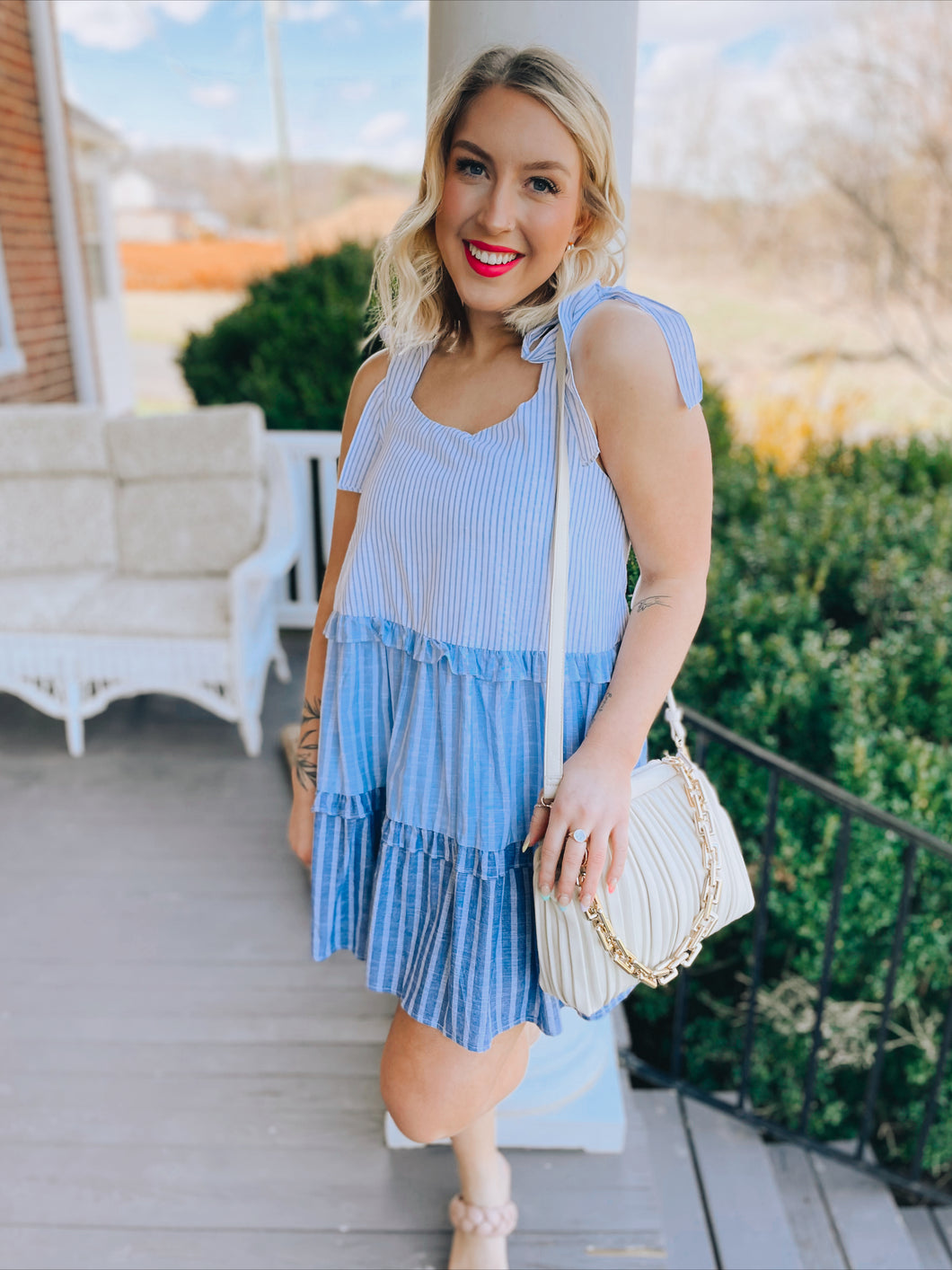 Picnic on The Dock Dress in Blue