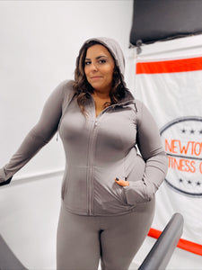 Curvy Buttery Soft Athleisure Zip Hoodie