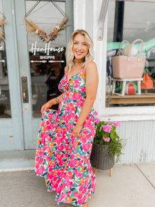 Heavenly Hibiscus Maxi Dress