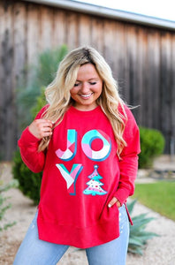 Retro JOY Side Slit Sweatshirt