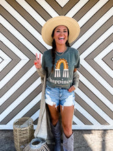 Load image into Gallery viewer, Happiness is contagious boho tee