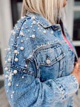 Load image into Gallery viewer, Diamonds and Pearls Denim Jacket