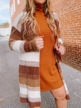 Load image into Gallery viewer, Warm + Fuzzy feels cardigan in camel