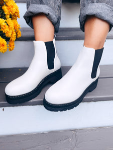 Cayson White Combat Boot