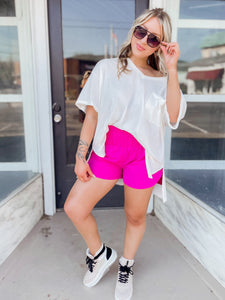 Summer Staple Shorts - Hot Pink