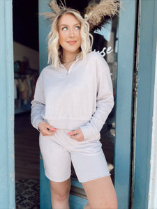 Summer Lovin' Zip Pullover Set in Pastel Lilac