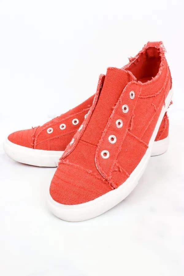Corkys Red Slip On Sneaker