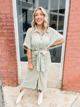 Load image into Gallery viewer, Heart is Calling Button-up Dress - Mint