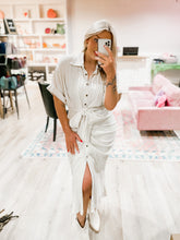 Load image into Gallery viewer, Heart is Calling Button-up Dress - Oatmeal