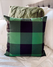Load image into Gallery viewer, Green Plaid Pillow