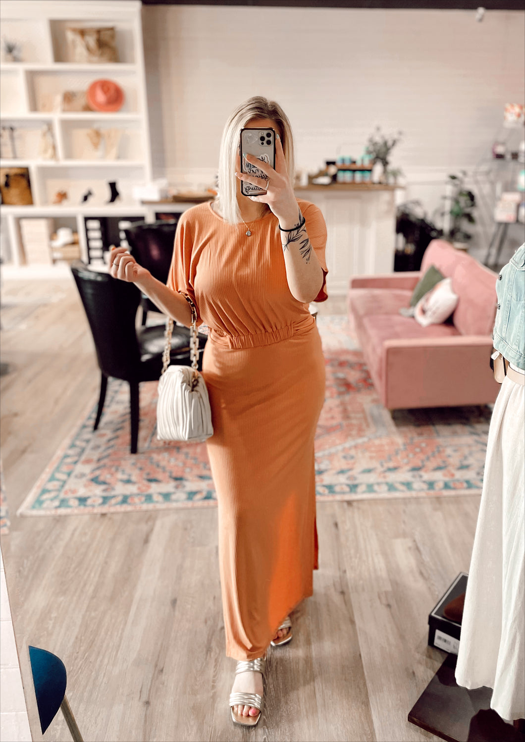 With Style And Grace Maxi Set in Cantaloupe