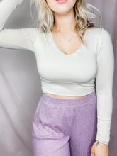 Load image into Gallery viewer, Final Touches Vneck Top - Fog